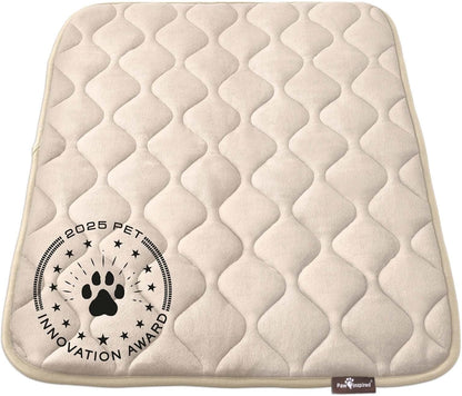 Paw Inspired Washable Padded Crate Mats for Dogs | 29” x 18” Pad, Fits 30-inch Kennels | Leakproof, Waterproof Bottom, Plush Pet Beds (Gray)