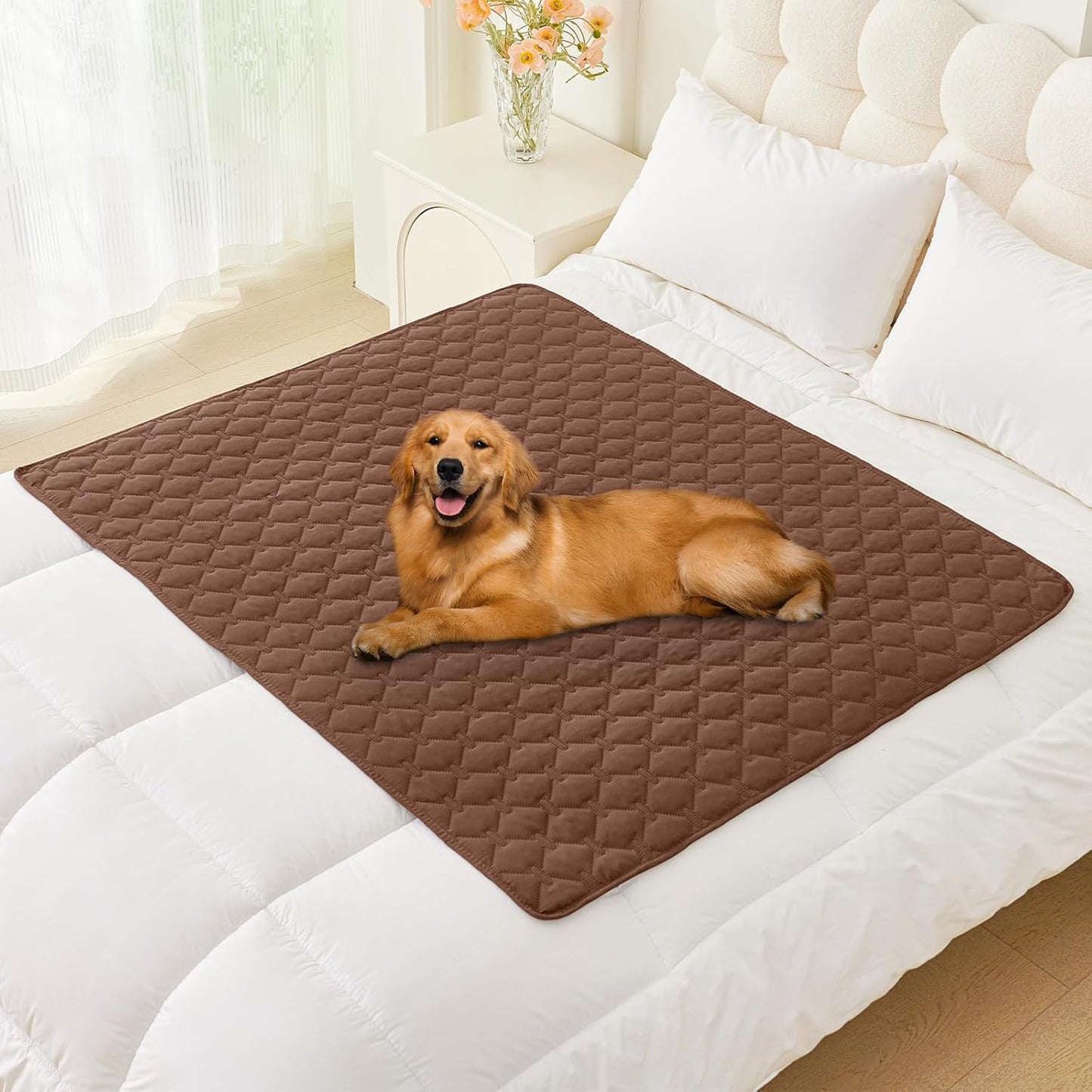 Smiry Waterproof Dog Bed Cover Blanket 30x70, Soft Reversible Pet Blanket, Washable Leakproof Cats Dogs Couch Cover for Sofa, Couch, Furniture, Grey/Dark Grey