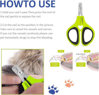 Pet Nail Clippers, Update Version Cat & Kitten Claw Nail Clippers for Trimming, Professional Pet Nail Clippers Best for a Cat, Puppy,Rabbit, Kitten & Small Dog,Sharp & Safe (Pink)