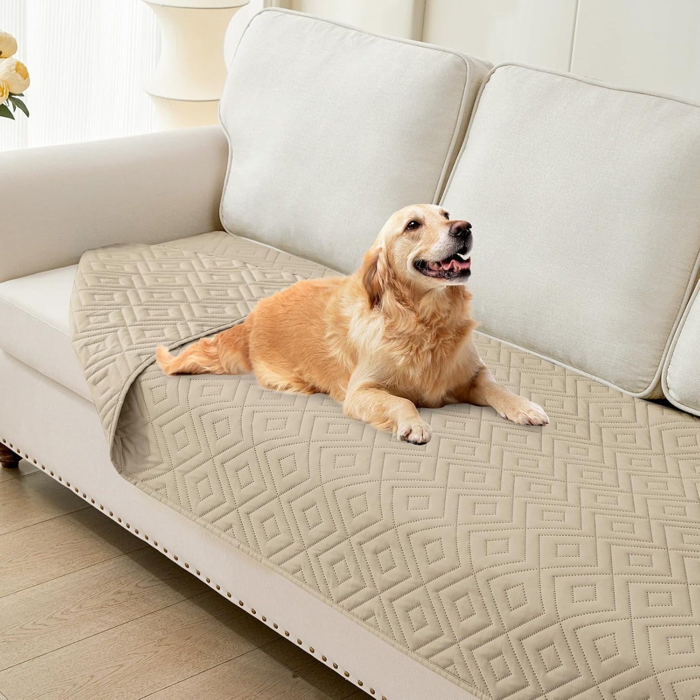hyha Waterproof Dog Blanket, Soft Pet Bed Blankets, Waterproof Sofa Couch Cover for Dogs Washable, Reversible Pet Couch Covers for Sofa Furniture (30x70 Inch, Grey/Dark Grey)