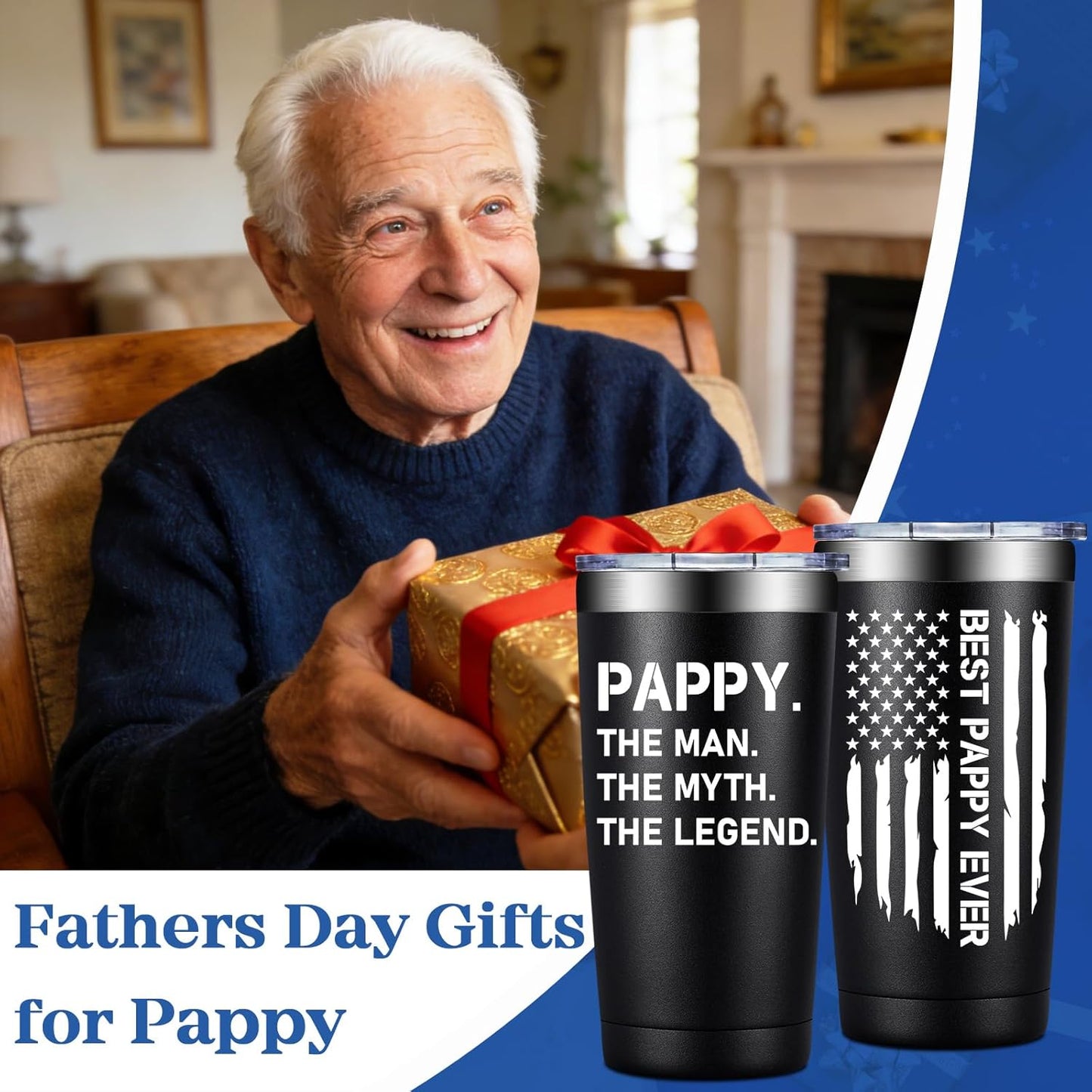 BIRGILT Pawpaw Gifts from Grandkids - Pawpaw Fathers Day Gift - Best Paw Paw Gifts for Grandpa, Grandfather - 20oz Tumbler Cup