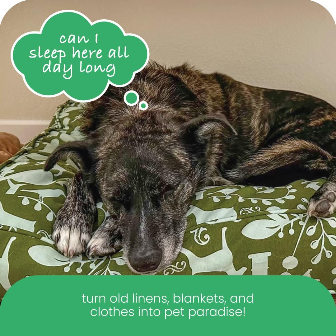 Molly Mutt Medium to Large Dog Bed Cover- Forever Young Print - Measures 27”X36”X5’’ - 100% Cotton - Durable - Breathable - Sustainable - Machine Washable Dog Bed Cover (Dd82b)