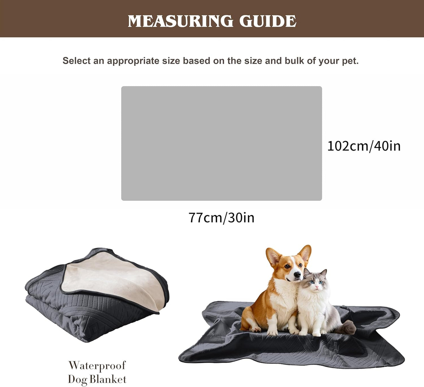 Waterproof Couch Cover, Reversible, Pet-Friendly, Washable and Anti-Slip Couch Covers for Sofa Protection with 3 Cushions, Sofa Slipcovers for Dogs and Cats (71×118in/Brown)