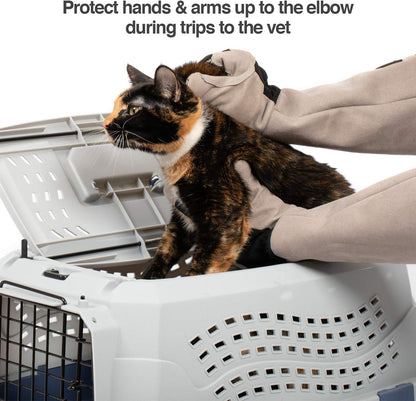 PetFusion Multipurpose Pet Grooming Gloves Great for Trips to Vet and Bathing, Puncture, Scratch & Water Resistant