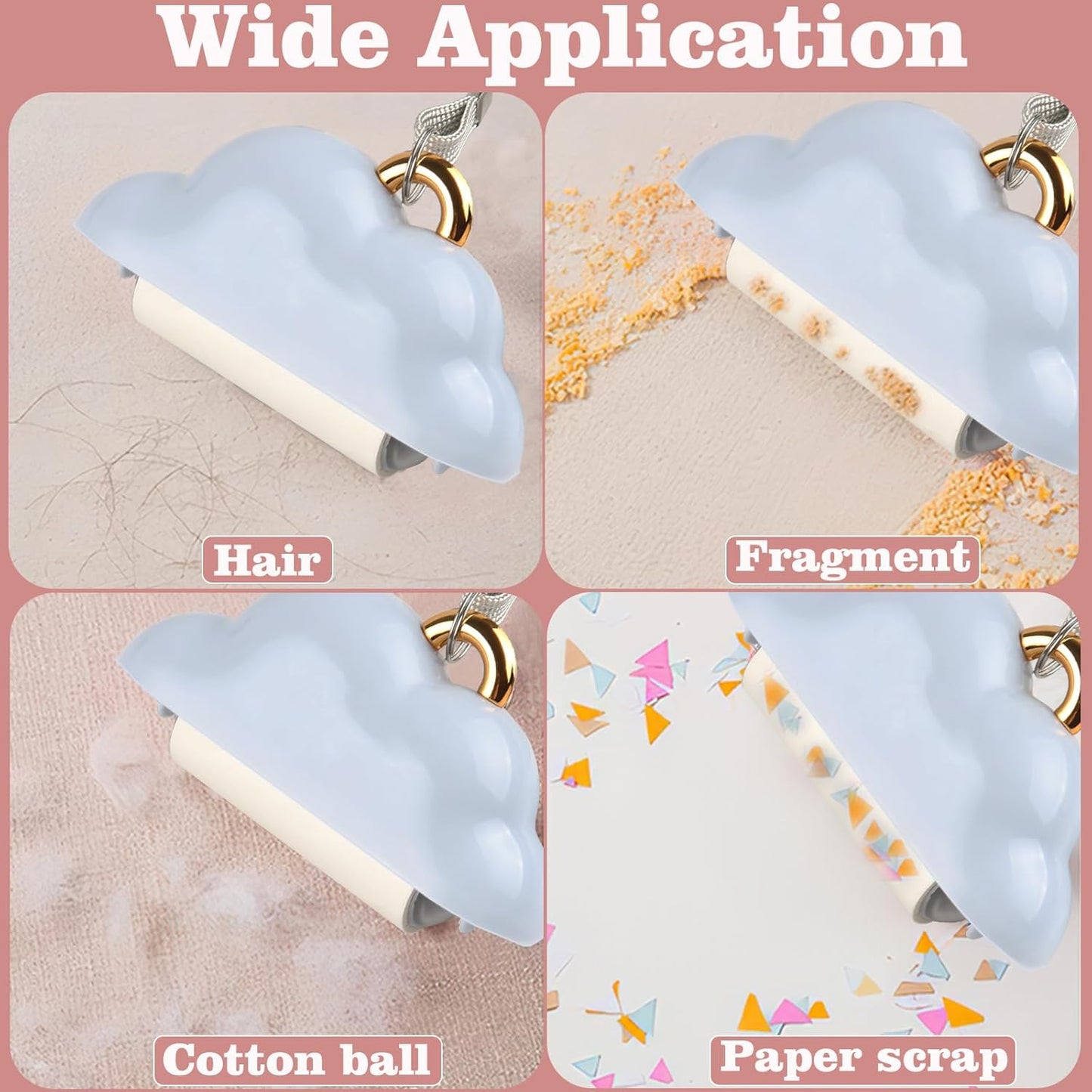 Mini Lint Roller Travel Size, Reusable Pet Hair Remover for Clothes with 150 Refillable Sheets (Blue)
