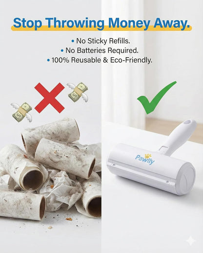 Pet Hair Remover Roller – Reusable Lint Roller for Pet Hair, Dog & Cat Hair Remover – Self-Cleaning Fur Removal Tool for Couch, Sofa, Furniture, Carpet, Car Seats & Bedding – No Refills Needed