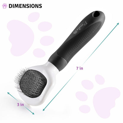 Poodle Pet Slicker Brush - For Dogs, Cats, Rabbits - Matted/Loose Fur, Knots - Suitable for Doodle/Goldendoodle Grooming and Shredding Short/Long Hair