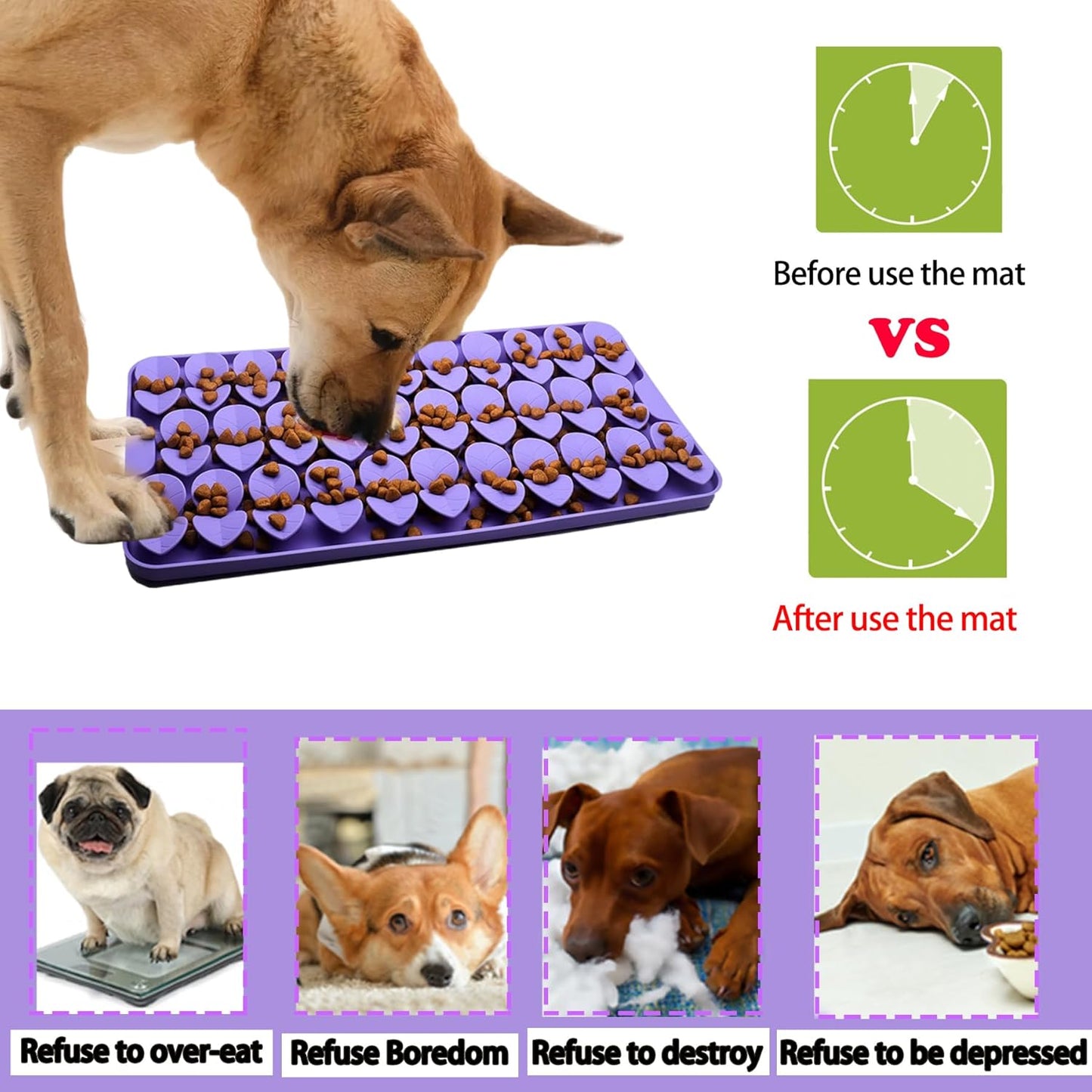 Small Silicone Snuffle Mat for Small Dogs Puppy Cat Slow Down Eating,Slow Feeder Lick Mat for Dry Wet Food for Pet Training Smell,Encourages Natural Foraging Skill,Relieving Stress