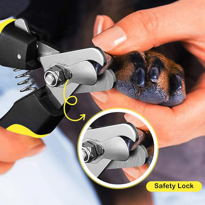 Candure Dog Nail Clippers Professional Pet Nail Clipper Suitable for Cats, Rabbits and Guinea Pigs - Safety Lock/Protective Guard to Avoid Over Cutting (Green, Medium to Small)