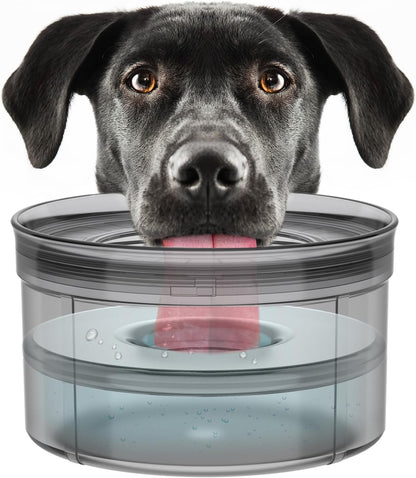 Techphardo 1Gallon No Spill Dog Water Bowl-3.8L Large Capacity, BPA-Free, Anti-Splash & Anti-Digging Design with Non-Slip Base for Messy Drinkers