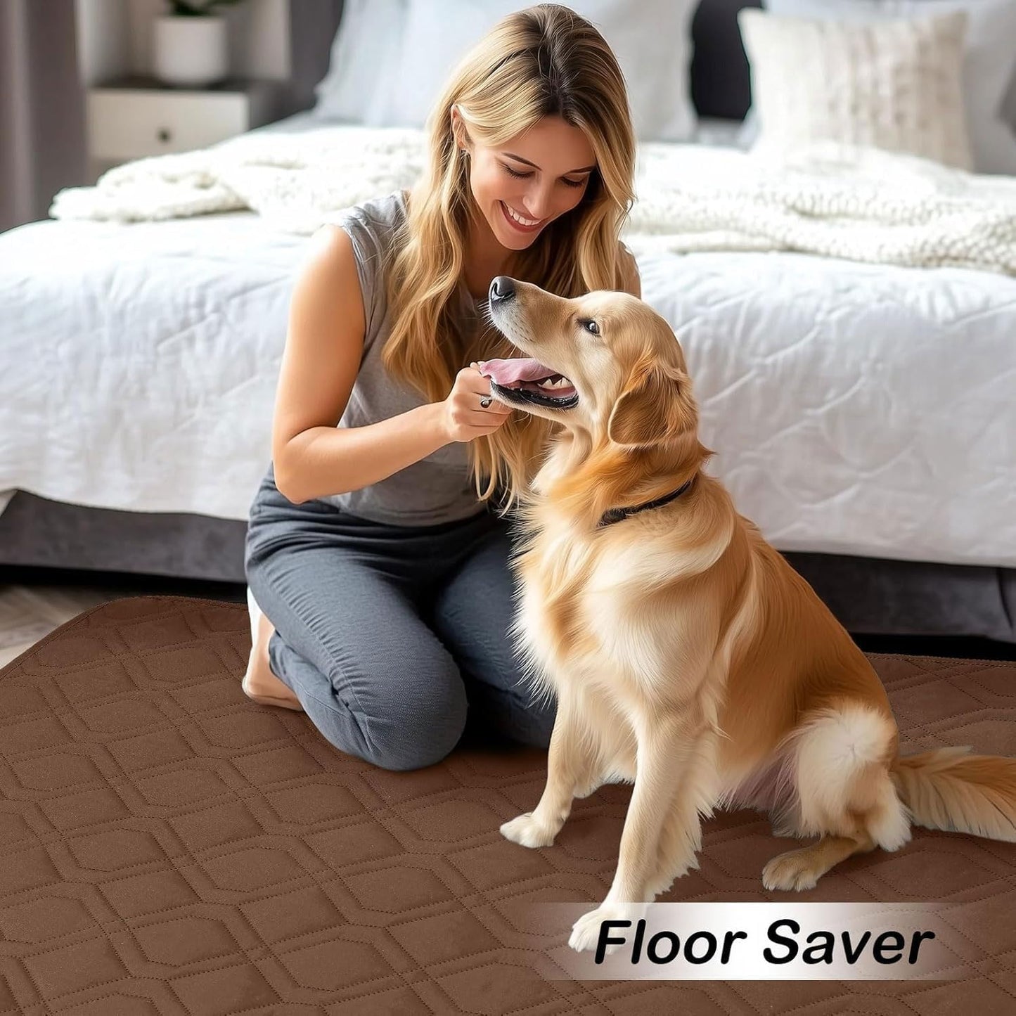 hyha Waterproof Dog Bed Blanket, Soft Pet Blankets, Waterproof Couch Cover for Dogs, Reversible Sofa Covers Washable for Furniture (30x70 Inch, Taupe/Beige)