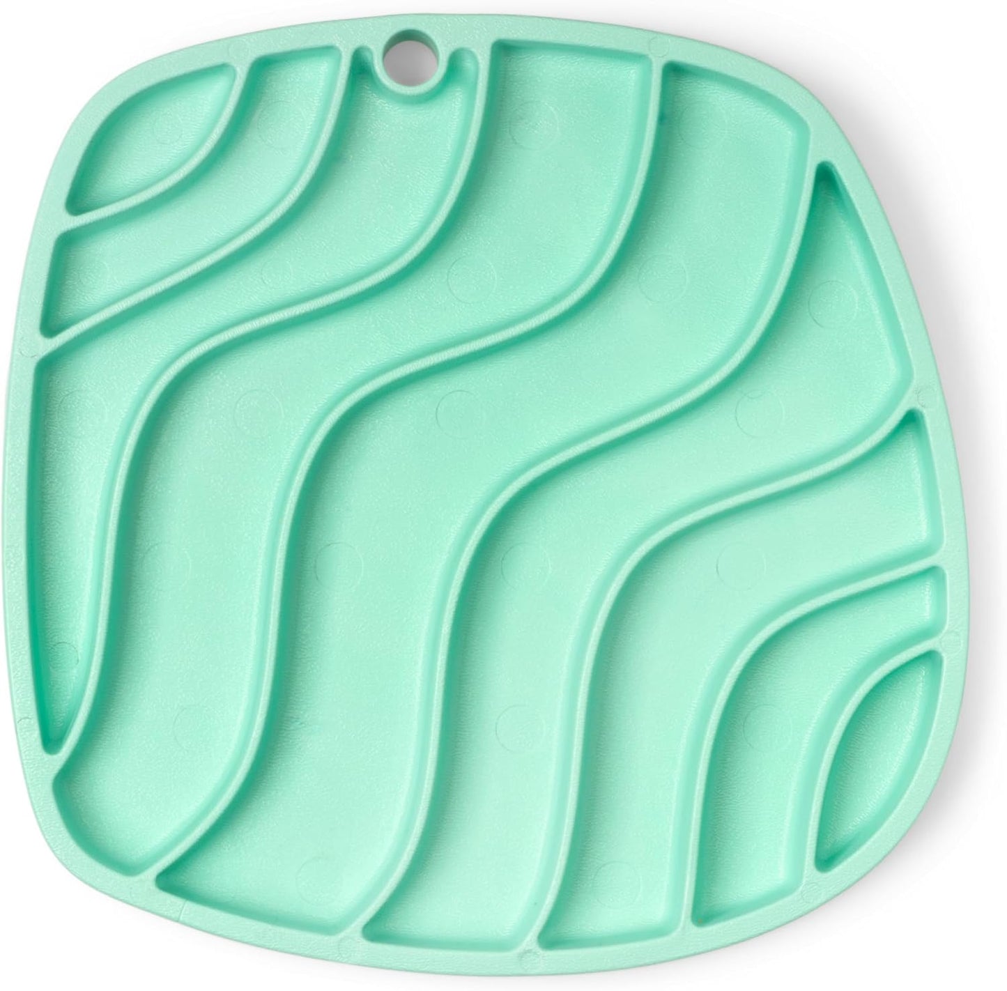 West Paw Seaflex Bubbles Feast Mat – All-in-One, Slow Feeder, Lick Mat – Encourages Foraging & Food Exploration - Engages Picky Eaters & Slow Feeding - Versatile – Easy to Clean, Non-Toxic - Tropic