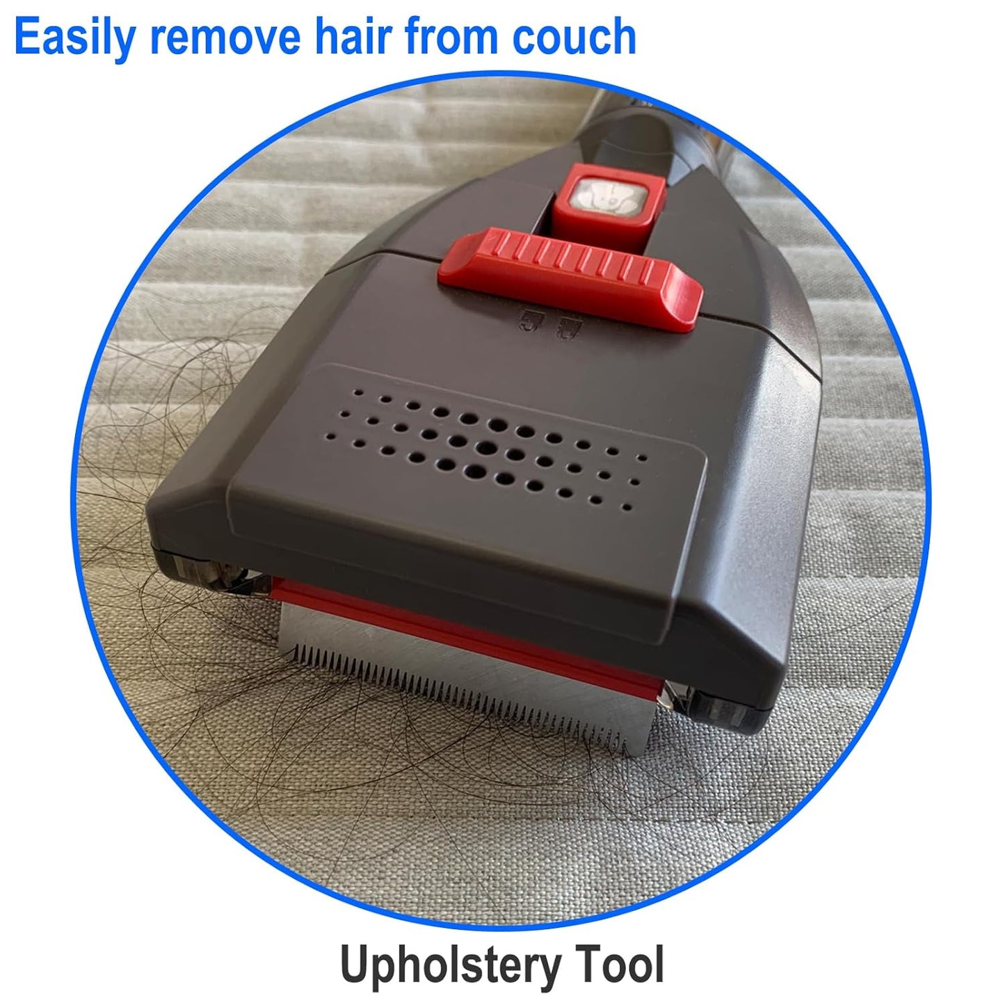Dog Brush Vacuum Attachment with 1"-1.75" Universal Adapters for Vacuum Cleaners, Pet Hair Shedding Grooming Tool Kit with Long Extension Hose