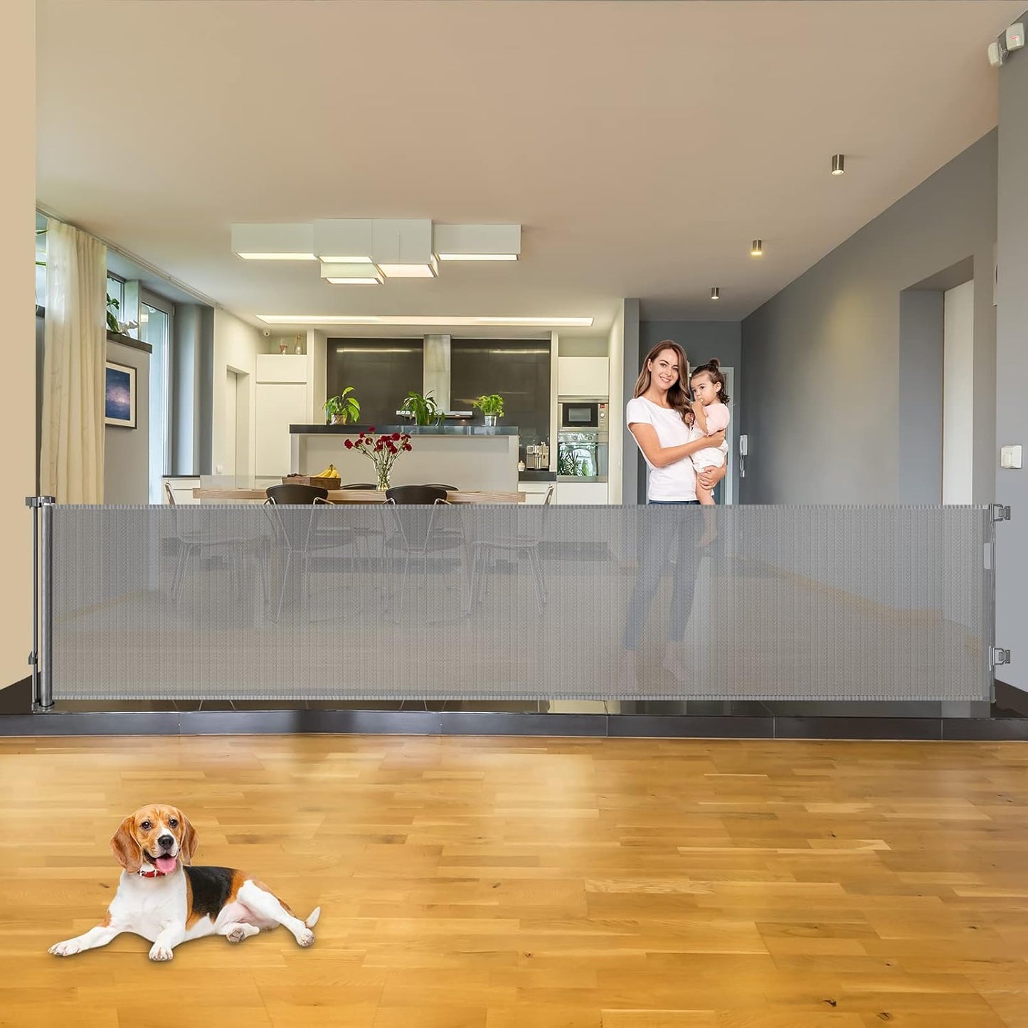 Extra Wide Baby Gate for Large Openings Retractable Baby Gates Indoor Outdoor Extra Long Dog Gate for Doorway Stair Gates for Kids or Pets Extra Large Dog Gate for Stairs