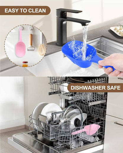 2 PACK Dog Food Scoop,1 Cup Capacity Pet Food Scoop With Measuring Lines For Dog, Puppy and Cat (Black)