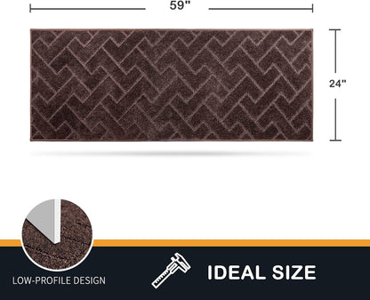 PURRUGS Dirt Trapping Door Mat 20" x 31.5", Non-Slip Machine Washable Entry Rug, Dog Doormat, Indoor Front Door Mat, Super Absorbent Entryway Rug for Muddy Shoes & Paws, Taupe