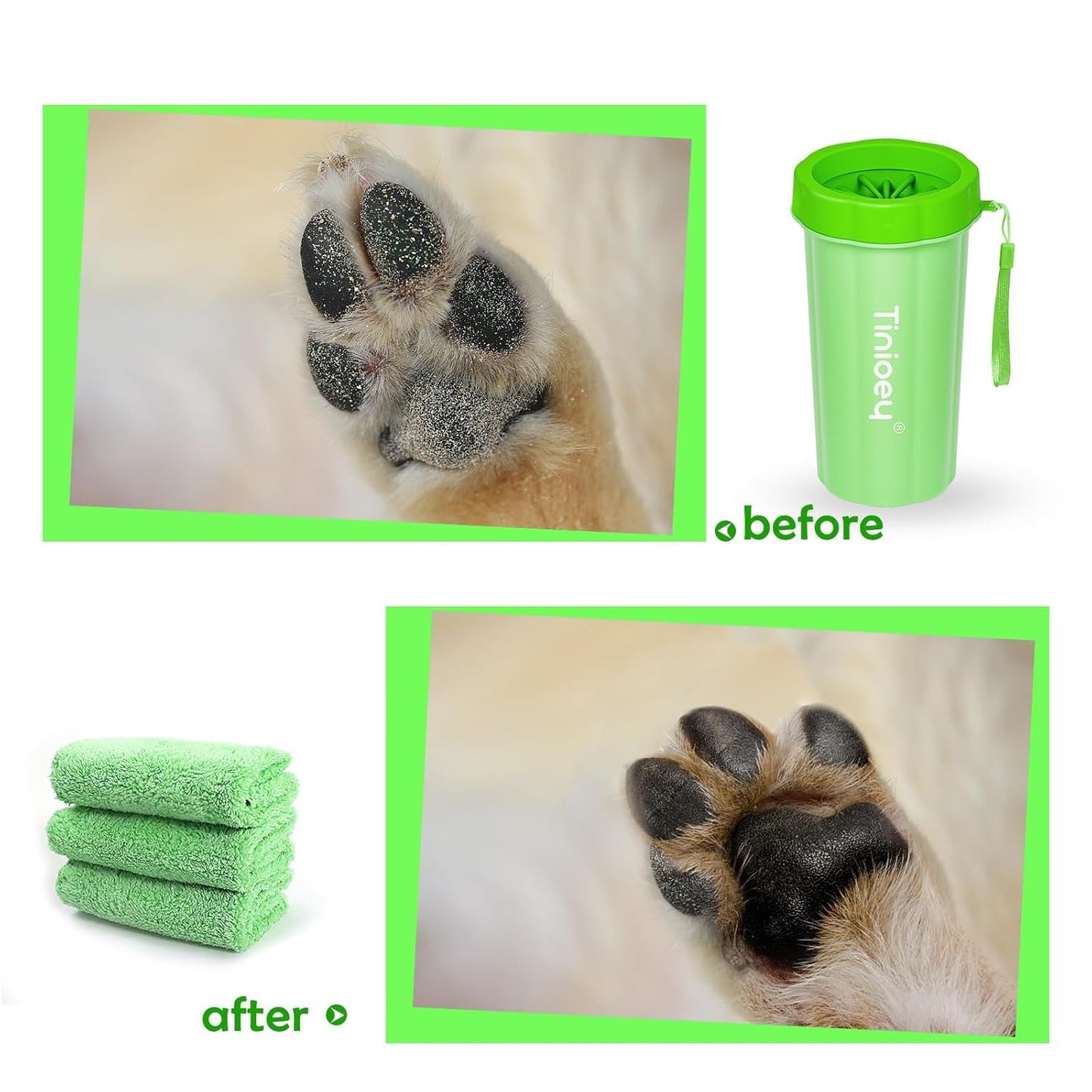Dog Paw Cleaner for Small Dogs, Dog Paw Washer, Muddy Paw Cleaner, Pet Foot Cleaner, Dog Paw Protector Kit