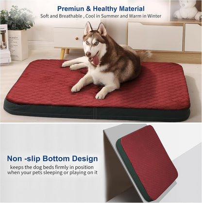 Large Dog Bed, High Density Foam, Good Resilience for Enough Cushion to Large Dogs Such as Great Dane, 47 * 39 Inches Widen Pet Bed, Non Slip Bottom with Removable Washable Cover