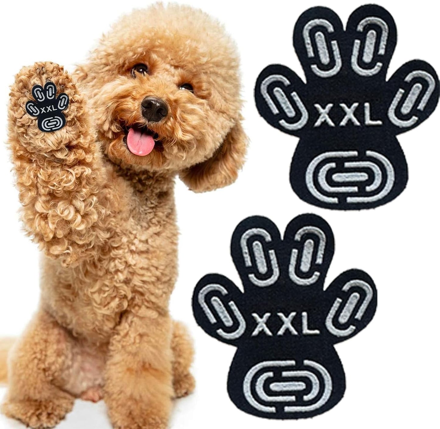 Dog Paw Grips & Protectors for Senior Dogs - Anti-Slip Traction Pads to Prevent Slipping on Hardwood Floors, Strong Grip Paw Stickers for Hot Pavement, Tile & Laminate Floors.