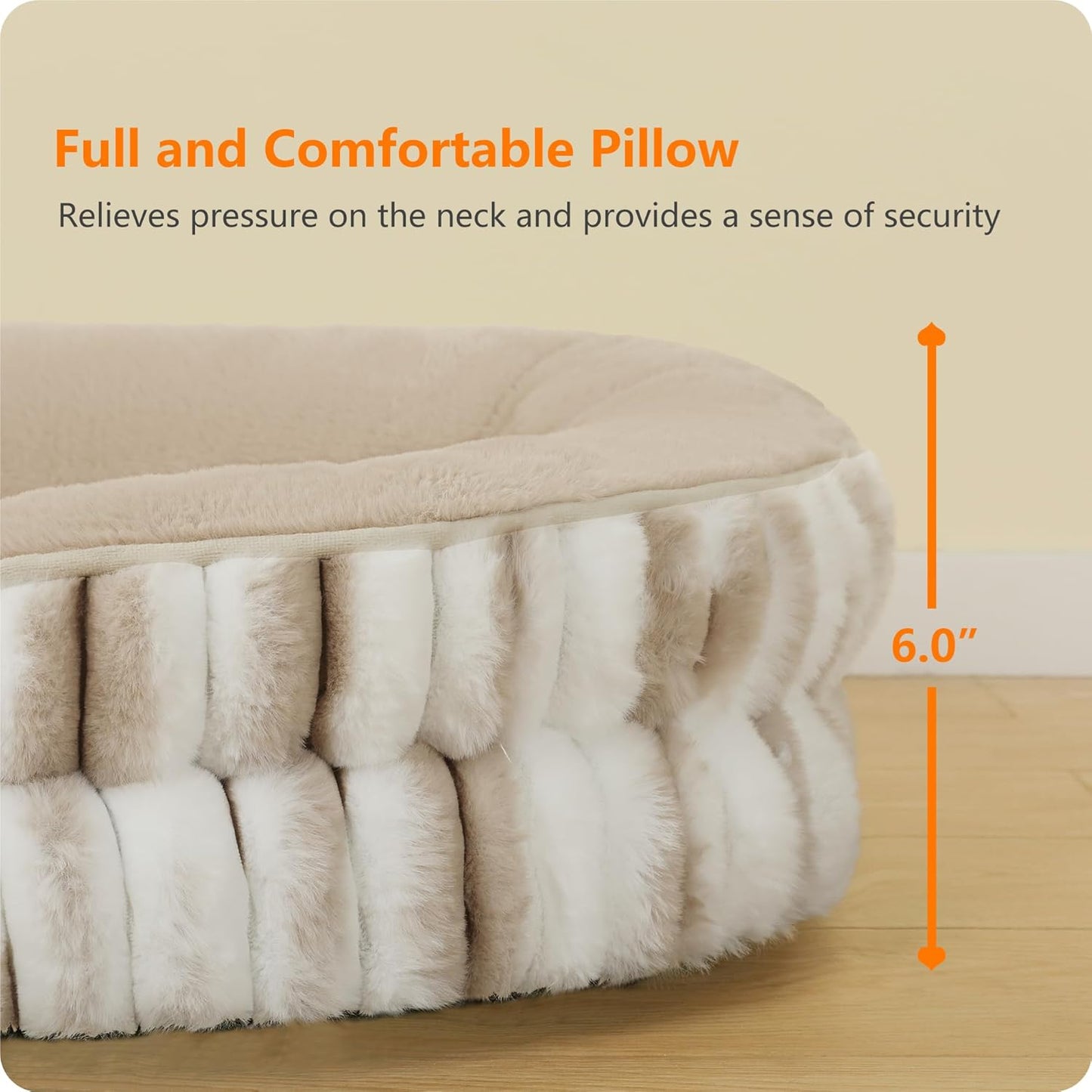 Dwanton Orthopedic Dog Bed for Medium Dogs with Gel Memory Foam, Waterproof Dog Sofa, Washable Pet Bed with Four Sided Bolster Cushion, Removable Cover & Non-Slip Bottom, 36", Dark Gray