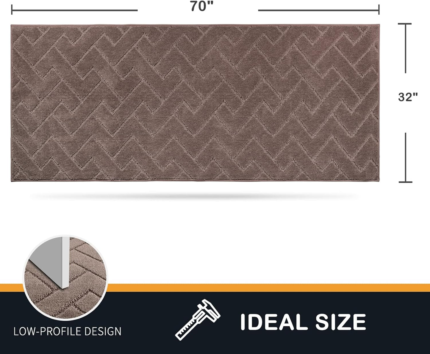 PURRUGS Dirt Trapping Door Mat 20" x 31.5", Non-Slip Machine Washable Entry Rug, Dog Doormat, Indoor Front Door Mat, Super Absorbent Entryway Rug for Muddy Shoes & Paws, Taupe