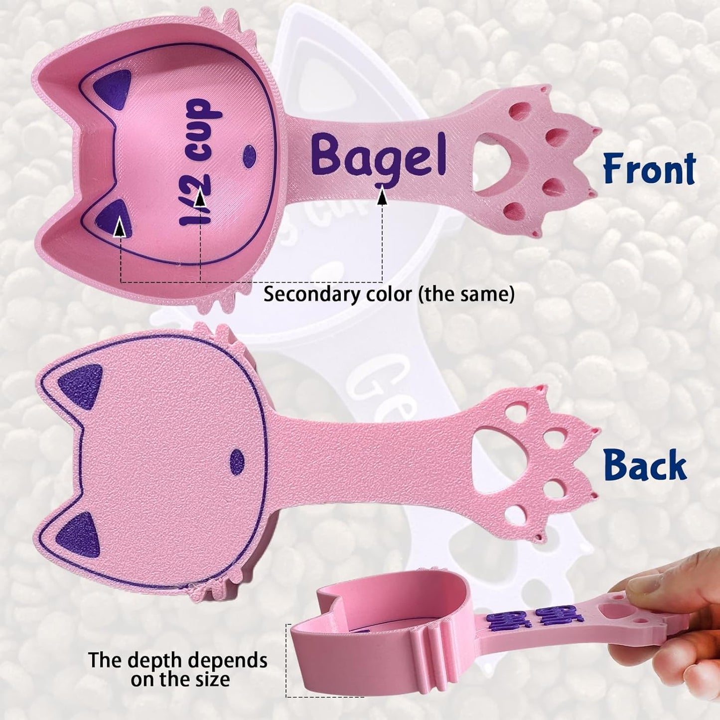 ubjva Personalized Dog Food Scoop Custom Dog Food Measuring Cup with Name Pet Accessories Gifts for Pet Lover