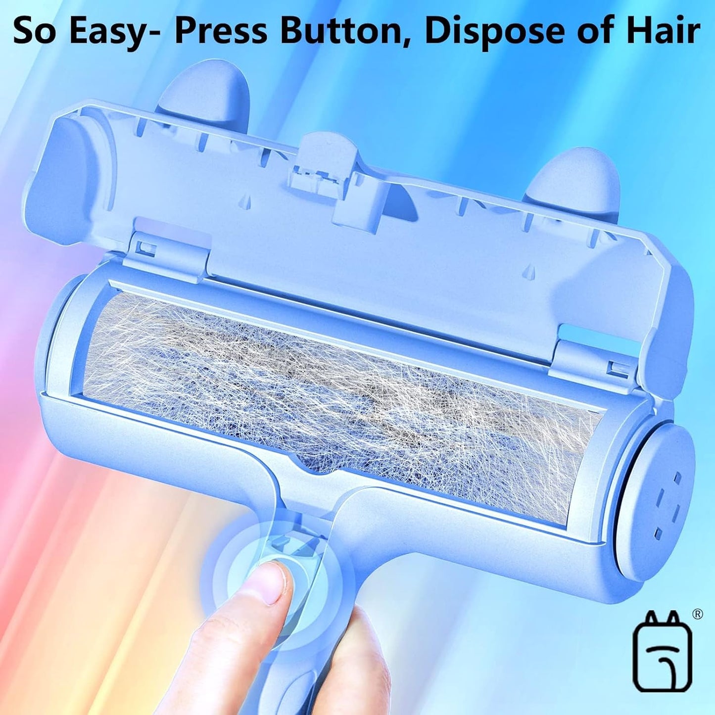ACE2ACE Pet Hair Removal Tool, Reusable Lint Roller for Pet Hair, Self Clean Cat Hair Remover with Dust Bin, Dog Hair Remover for Couch, Furniture, Carpet, Sofa and Bedding