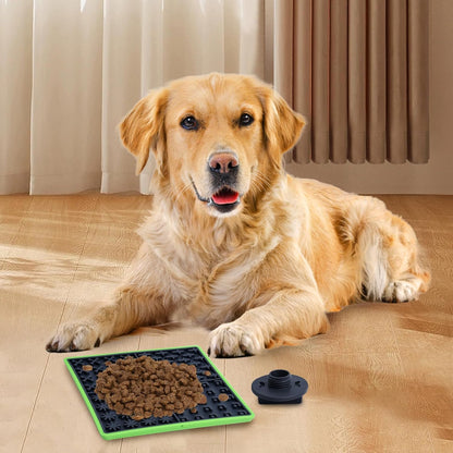 Lick Mat for Dogs Crate, Lick Mat for Dog, Dog Peanut Butter Lick Pads, Crate Training Aids for Puppies Slow Food Licking Pad(1 Pack)