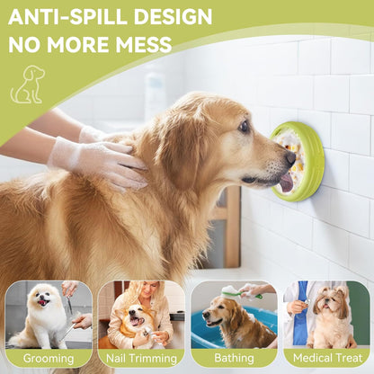 Dog Lick Bowl, Animire Freeze Lick Mat for Dogs, Non-Slip Slow Feeder Licking Bowl Enrichment Treat for Distraction Anxiety Relief, Food Grade Silicone, Dishwasher Safe(Pastel Purple,S)