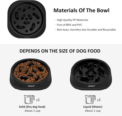 YINEYA Slow Feeder Dog Bowls, Pet Supplies that Slow Down Eating, Pet Food Bowls, Maze Dog Puzzle Feeder for Medium Breed