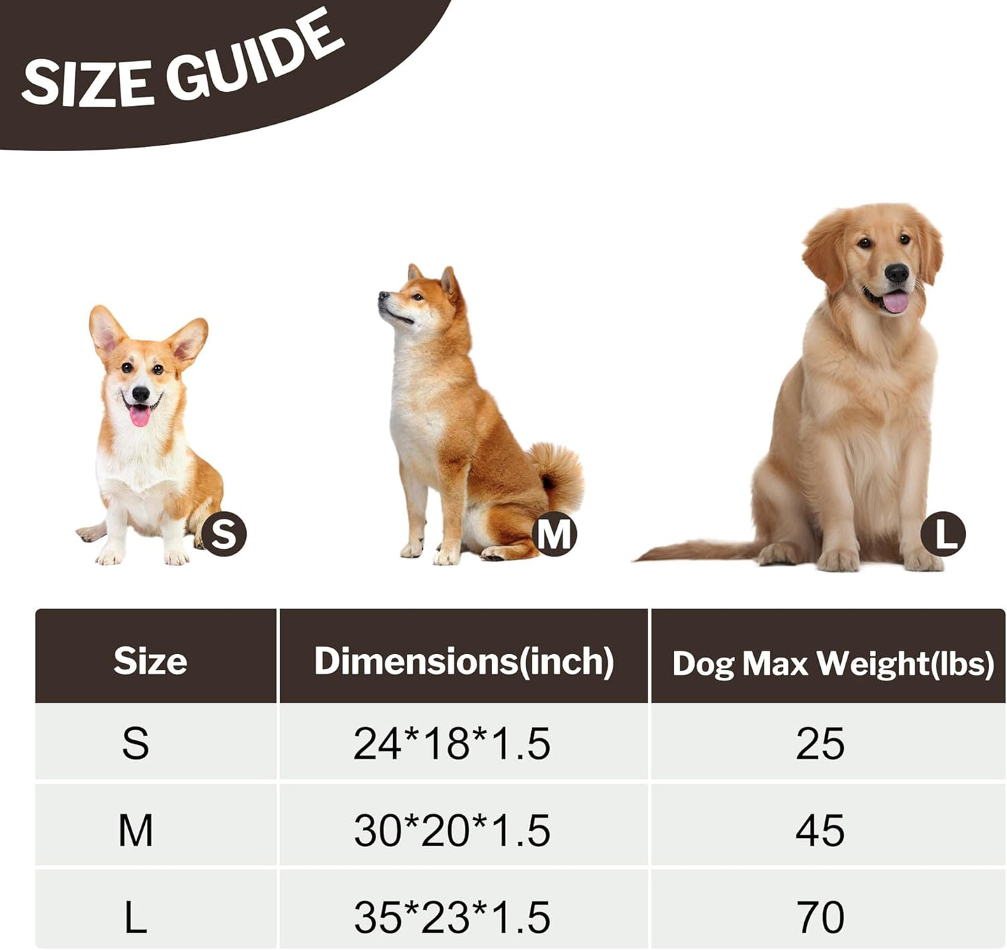Dog Bed Mat – Soft & Comfortable Dog Kennel Pad for Crate – Durable Crate Bed & Mat for Dogs & Cats – Ideal for Crate, Kennel, and Home Use