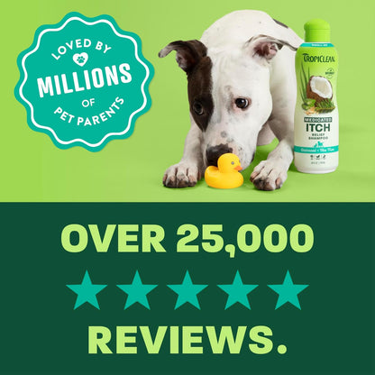 TropiClean Deshedding Dog Shampoo, Fast-Acting Shedding Control & Coat Softener, Puppy Safe, Made in USA, Lime & Coconut Scent, Cat Friendly, 20oz.