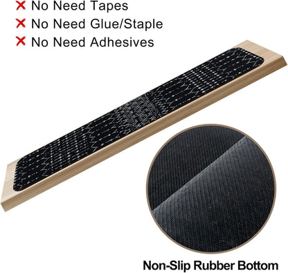 OJIA Boho Stair Treads Non-Slip Stair Runners for Wooden Steps Indoor 15PCS 30"x8" Washable Carpet Stair Treads Stair Mats Staircase Step Treads for Kids, Elders and Dogs, Stair Covers, Black