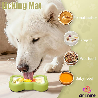 Freeze Dog Lick Bowl, Animire Non-Slip Slow Feeder Lick Mat for Dogs, Silicone Dog Enrichment Bowl for Distraction Anxiety Relief Boredom, BPA Free, Dishwasher Safe(Rose,S)