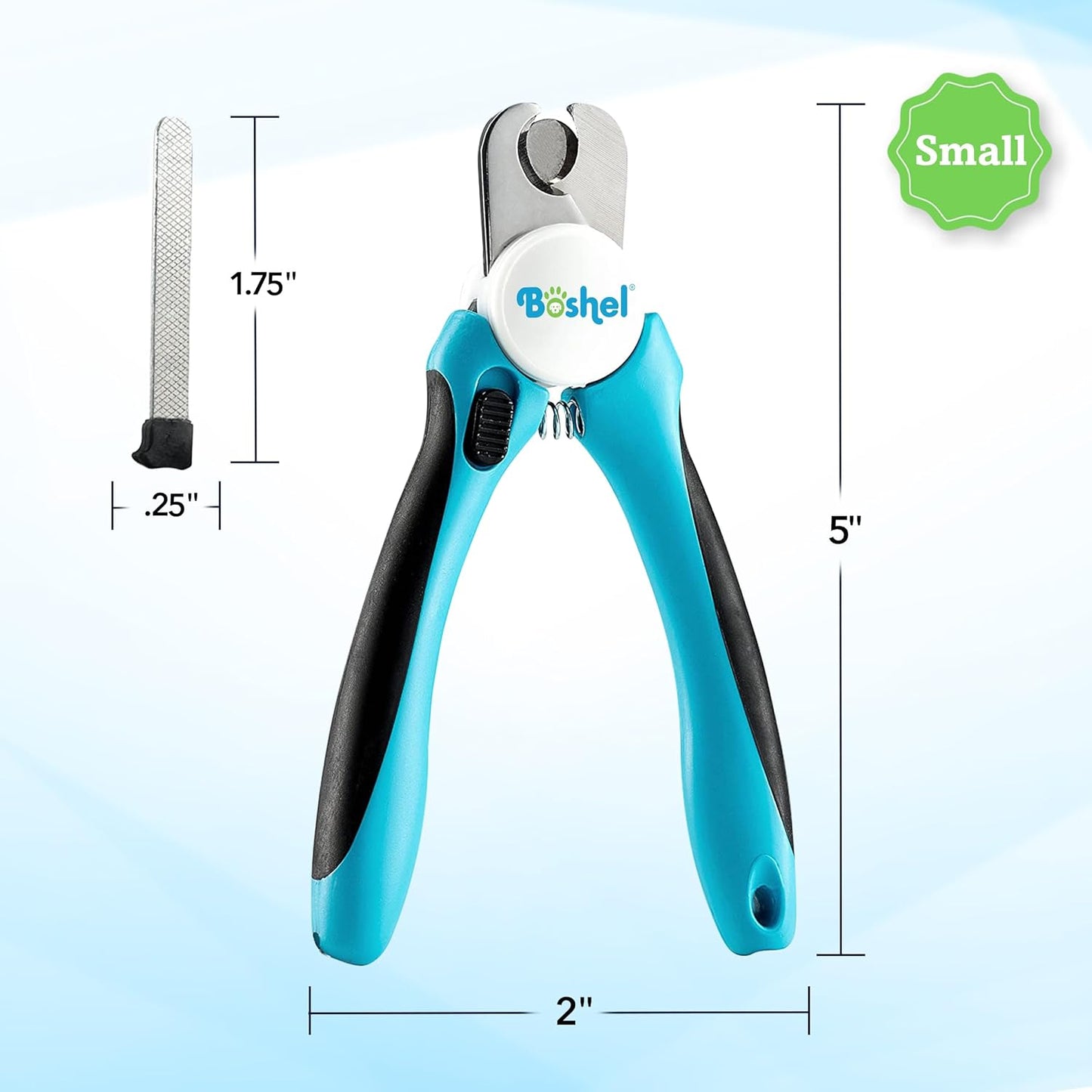 Boshel Large Dog Nail Clippers with Safety Guard to Avoid Over-Cutting Nails and Free Nail File, Razor Sharp Blades, Professional at Home Grooming