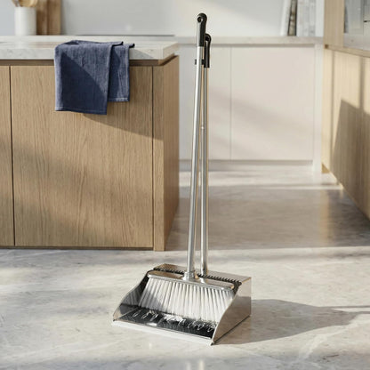 Indoor Soft Bristles Angle Sweeping Broom with Long Handle for Kitchen Hardwood Floor Cleaning