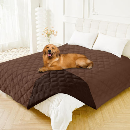 Smiry Waterproof Dog Bed Cover Blanket 30x70, Soft Reversible Pet Blanket, Washable Leakproof Cats Dogs Couch Cover for Sofa, Couch, Furniture, Grey/Dark Grey