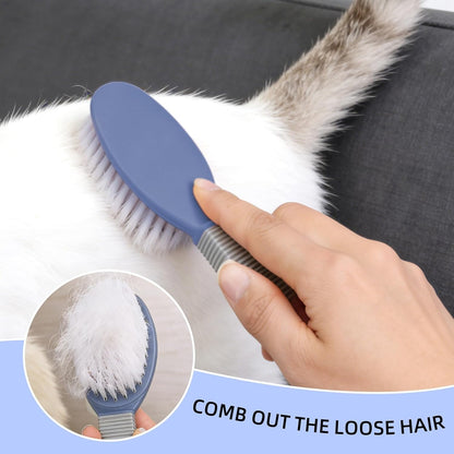 Blue Dog Brush for Shedding Pet Grooming Tool for Short Haired Dogs and Cats Remove Loose Hair Knots Tangles Clothes Sofa Furniture Pet Hair Removal Brush