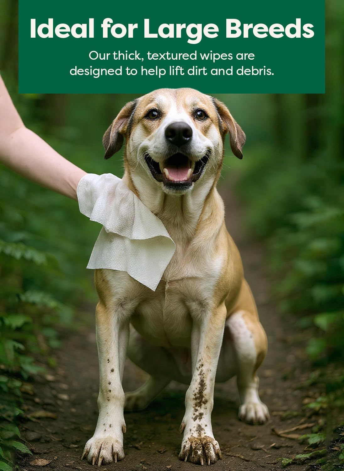 Earth Rated Dog Wipes, Hypoallergenic, Cleaning and Hydrating, for Grooming Paws, Body and Butt, Lavender Scented, 400 Count