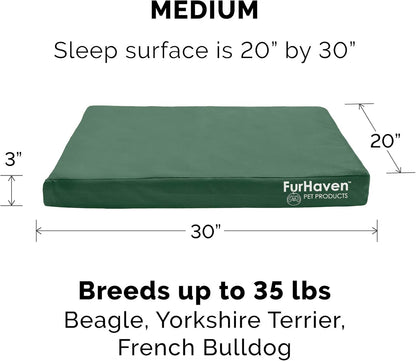 Furhaven Replacement Dog Bed Cover Ultra Plush Faux Fur & Suede Mattress, Machine Washable - Gray, Large