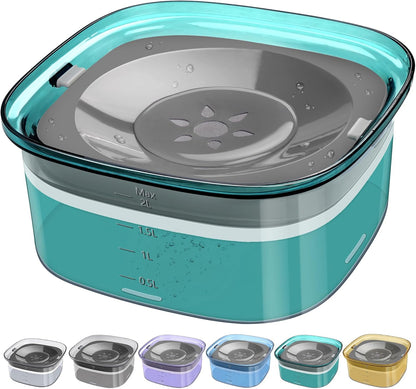 UPSKY 70oz Dog Water Bowl 2L No Spill Dog Bowls Large Capacity Spill Proof Slow Water Feeder, No Splash Pet Water Dispenser Vehicle Carried Travel Slow Drinking Bowl for Messy Drinkers