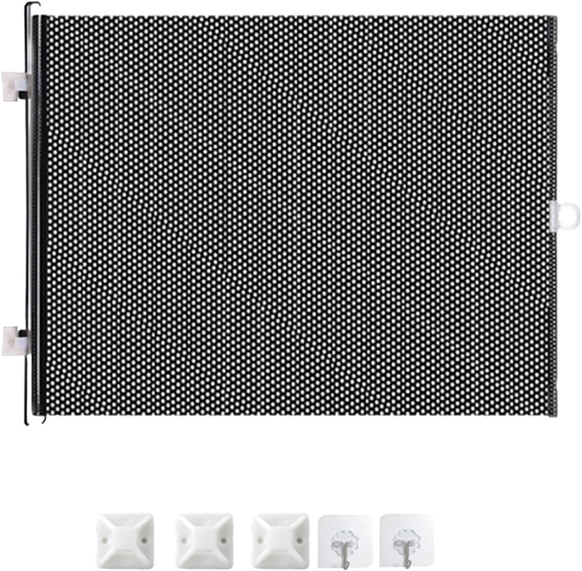 Dog Fences Indoor, Dog Gate Indoor Expandable and Durable for Doorway, Stairs, Hallways, Dogs Play Pen, Freestanding Dogs Fence with 5 Hooks, 49.21inch Length, 15.75inch Wide, Black