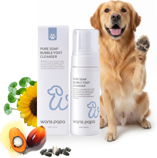 Dog Paw Cleaner | Gentle Pure Soap-Based Rinse-Off Paw Washer for Sensitive Paws | Natural Plant-Based & Residue-Free Formula | Safe for All Dogs, Puppies | Made in Korea | 5.072 oz / 150ml