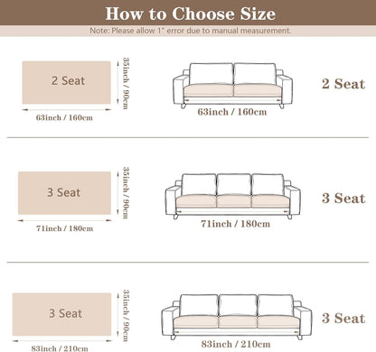 MYSKY HOME 100% Waterproof Couch Cover for Dogs, Plush Pet Couch Covers for Sofa Washable, Couch Covers for 2 Cushion Sofa Pet Friendly, Non-Slip Durable Sofa Cover Slipcover Protector, Cream, 35"x63"