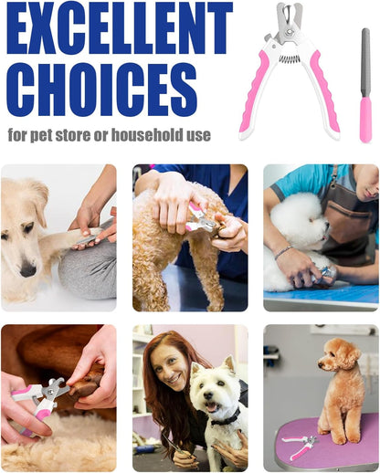 WePet Dog Nail Clippers U10.1, Dog Nail Trimmer Large Breed with Quick Sensor, Razor Sharp Blade Professional Pet Nail Clipper with Safety Guard and Nail File, Pale Turquoise