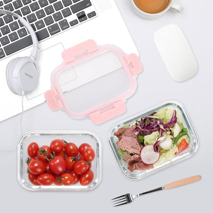 GULFLIN 24-Piece Small Glass Food Storage Containers with Lids Airtight, 1.5 Cup Meal Prep Containers Set, Microwave&Dishwasher Safe, Leak-Proof, BPA-Free, Grey