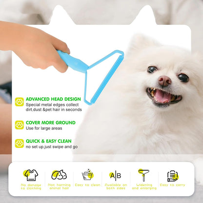 Honeydak 3 Pieces Hair Remover Tool Dog Hair Remover Pro Silicone Cleaner Brush Roller Fuzz Hairball Brush for Carpet Rake, Car Mat, Couch, Pet Bed, Clothes