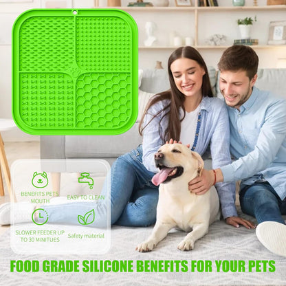 Honomastry Lick Mat for Dogs, Premium Lick Pad with Suction Cups for Dog Anxiety Relief, Slow Feeder Dog Bowls, Bathing, Grooming and Training.