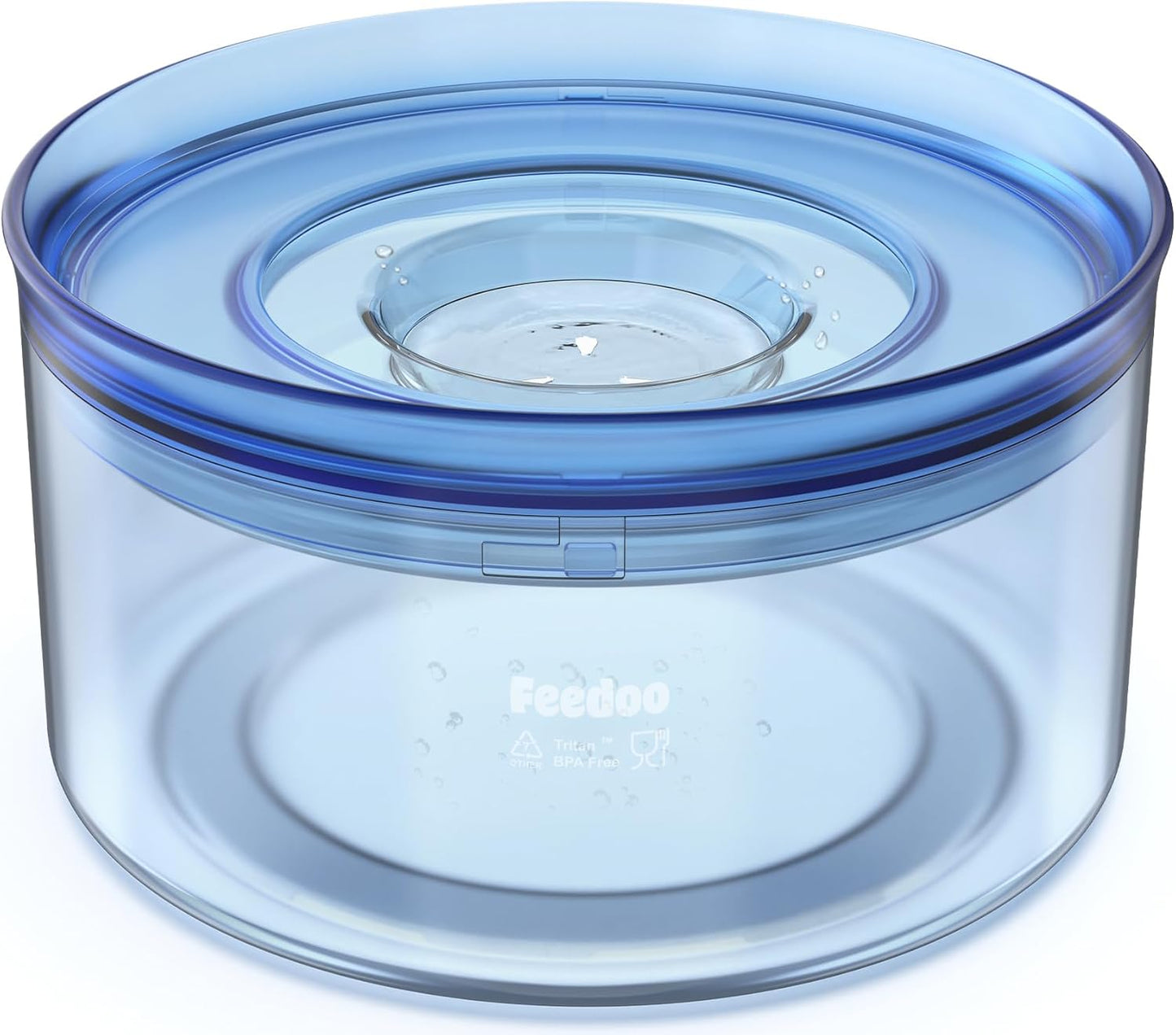 1Gallon No Spill Water Bowl for Dogs, Tritan BPA-Free Spill Proof Water Bowl with Non-Slip Mat, No Splash Slow Drinking Dog Water Bowl for Messy Drinker