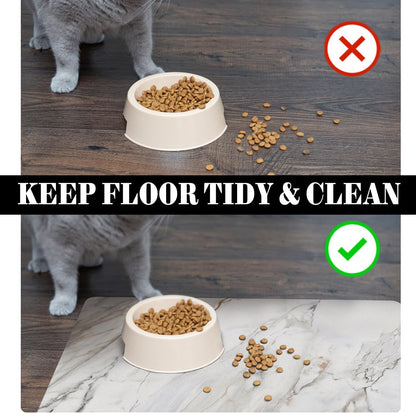 Dog Food Mats for Floors Absorbent, Pet Cat Food Mat - Quick Dry Dog Bowl Mats for Food and Water, Eco-Friendly Pet Supplies